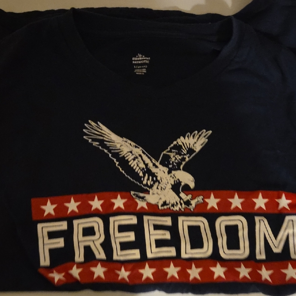 Celebrate It Freedom Tee - Navy and Red